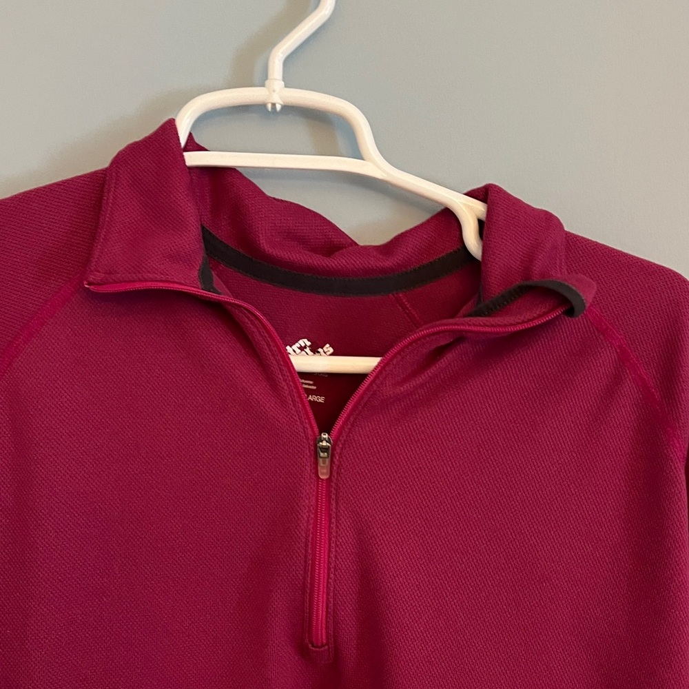 Raspberry Quarter-Zip Pullover - Picture 2 of 3
